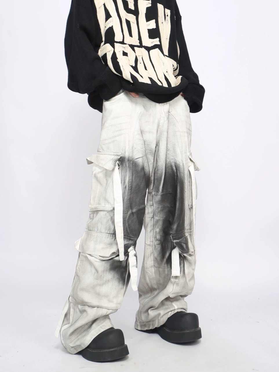 Splash Ink Multi-pocket Cargo Pants Men&