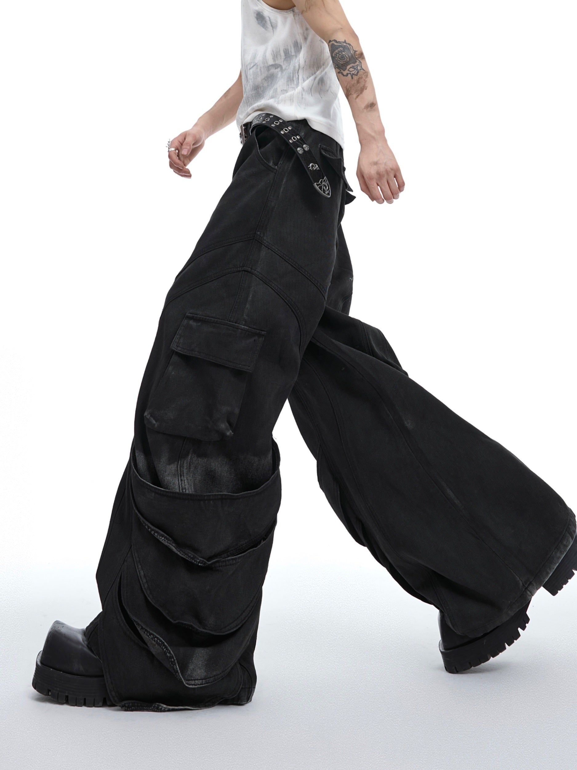 Loose Wide-leg Overalls Men