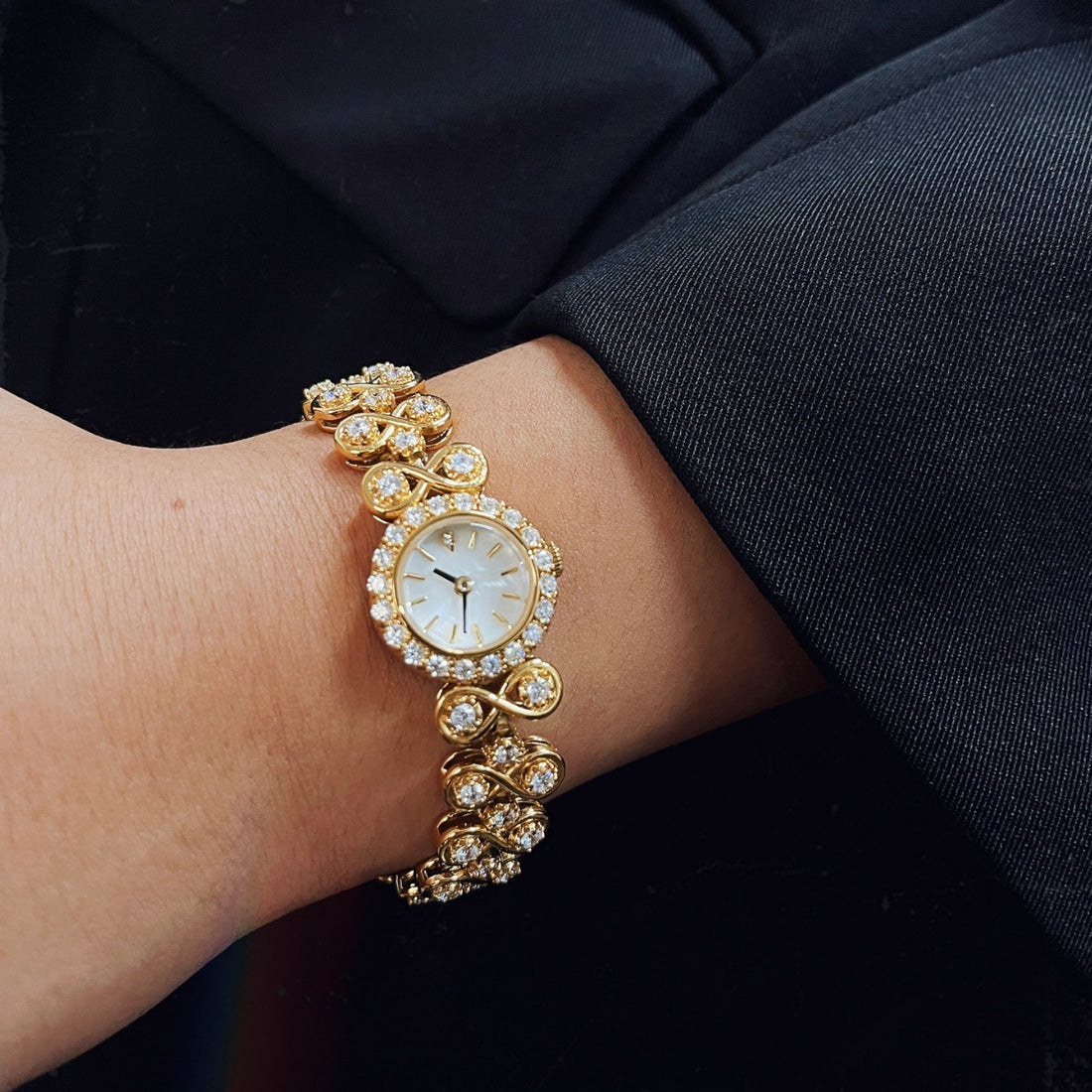 Jewelry Antique Luxury Diamond Quartz Women&